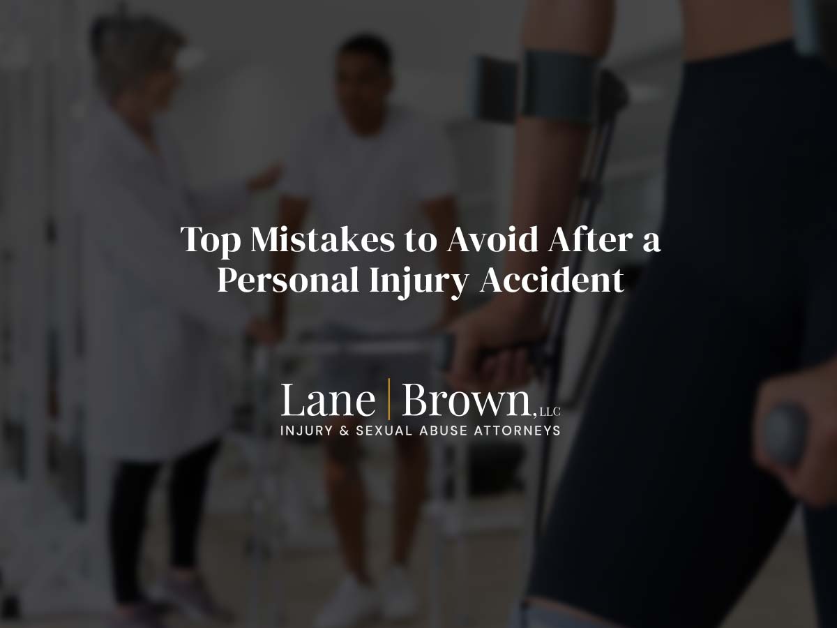 Top Mistakes to Avoid After a Personal Injury Accident
